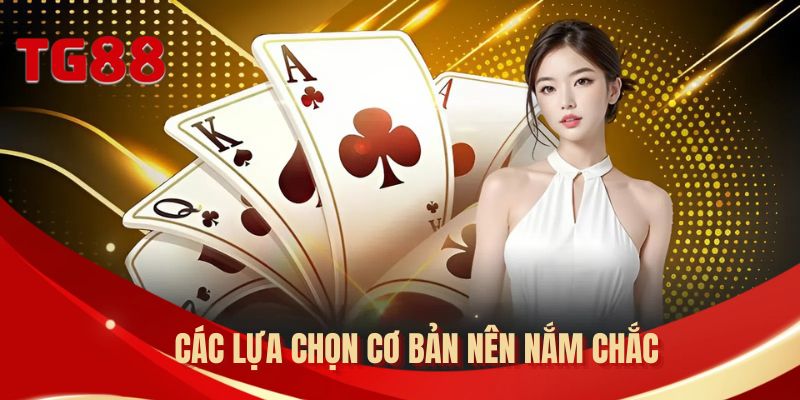 Các lựa chọn cơ bản nên nắm chắc